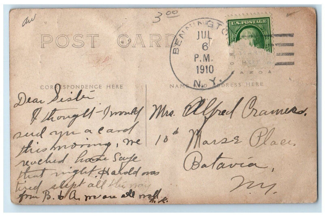 1910 Children Boy Girl Bow Siblings Washington DC RPPC Photo Posted Postcard