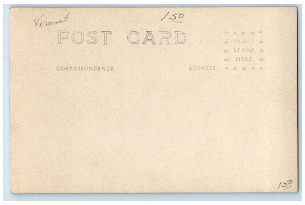 c1920's West Flat Picnic Ground Quarry Park Vermont VT RPPC Photo Postcard