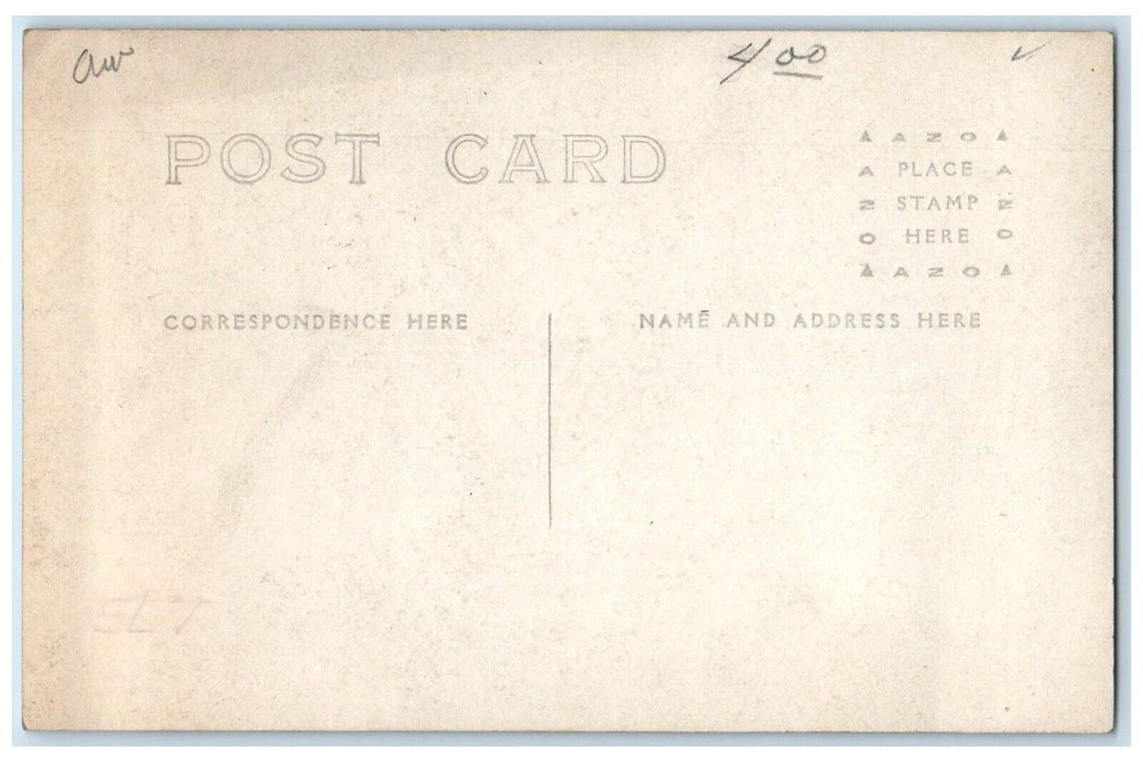 c1910's Child Boy Horse Pony Hat US Flag Saddle RPPC Photo Unposted Postcard