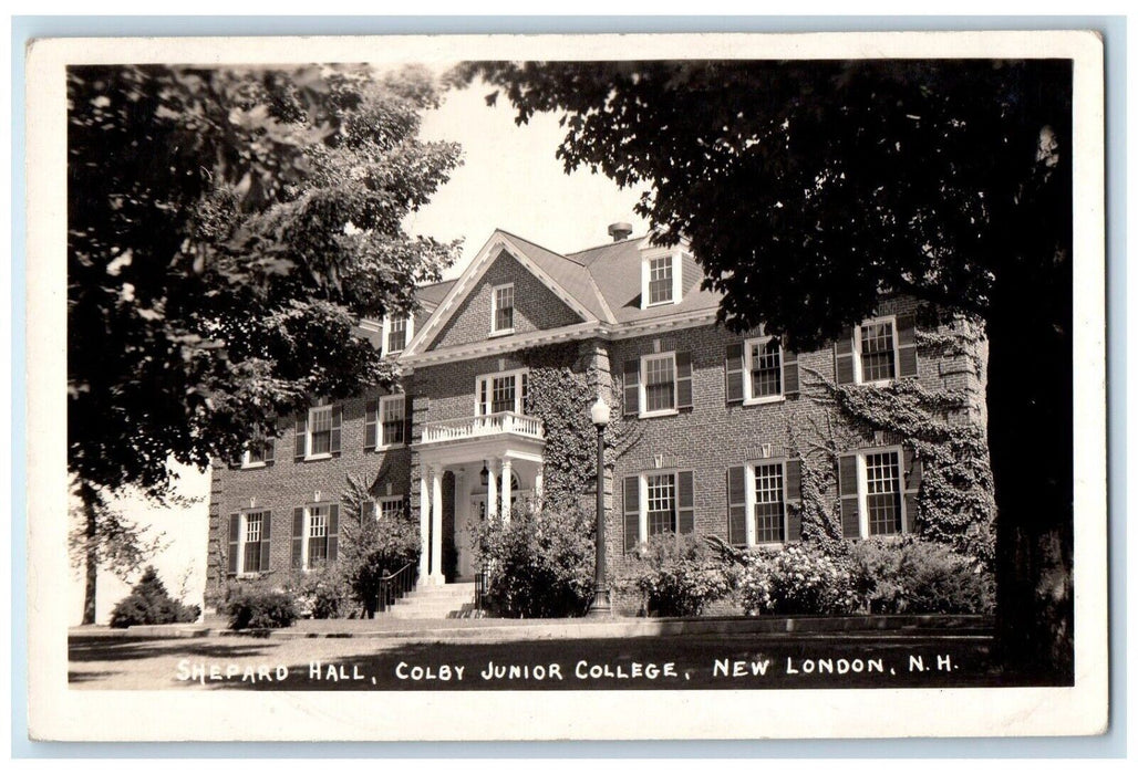 c1940's Shepard Hall Colby Junior College New London NH RPPC Photo Postcard