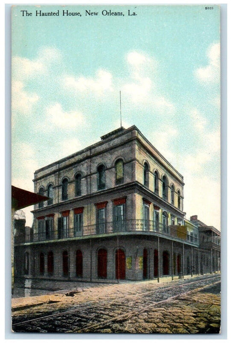 c1910's The Haunted House Building Railroad New Orleans Louisiana LA Postcard