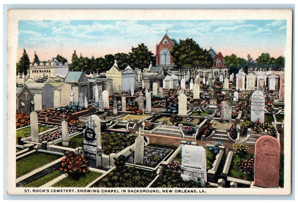 c1930's St. Roch's Cemetery Showing Chapel New Orleans Louisiana LA Postcard