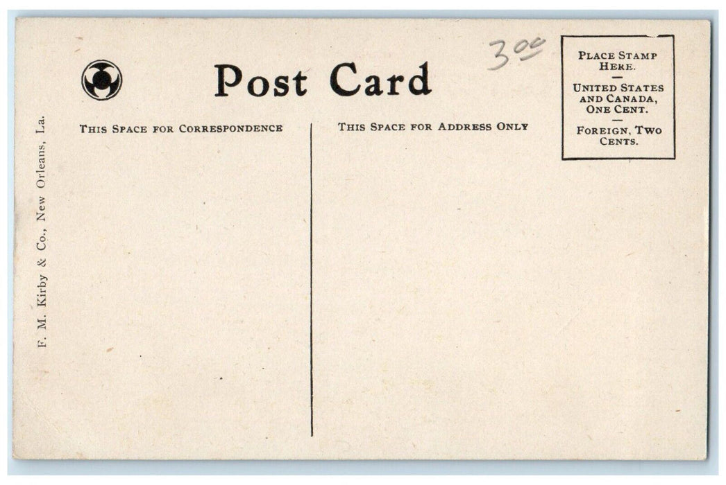 c1910's USS Illinois US Dry Dock Naval Station New Orleans LA Antique Postcard