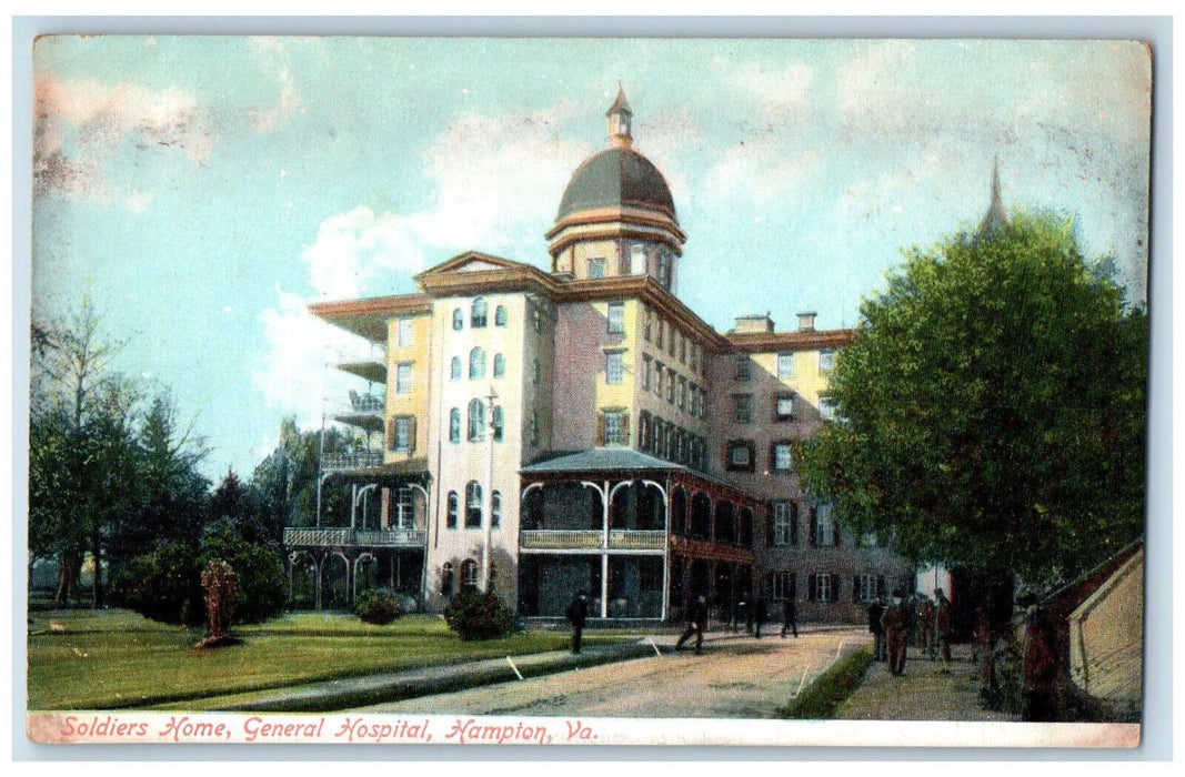 Soldiers Home General Hospital Building Exterior Hampton Virginia VA Postcard
