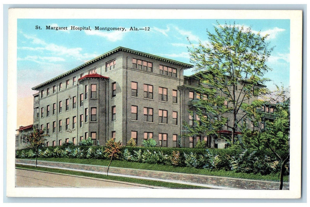 St. Margaret Hospital Building Street View Montgomery Alabama AL Postcard