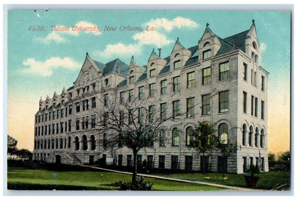 c1910's Tulane University Building Campus New Orleans Louisiana LA Postcard