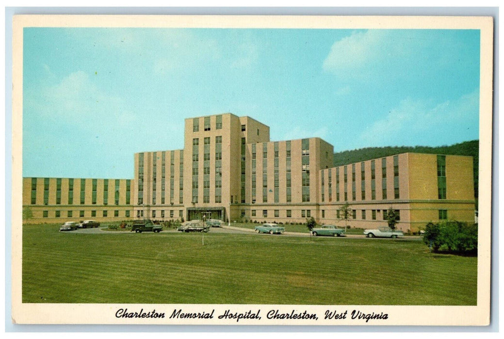 Charleston Memorial Hospital Building Panoramic View  West Virginia WV Postcard