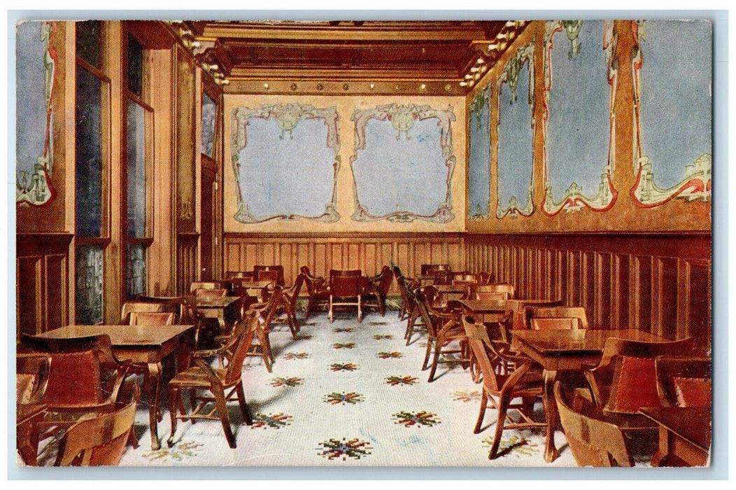 c1910's New Hotel Monteleone Grill Interior New Orleans Louisiana LA Postcard