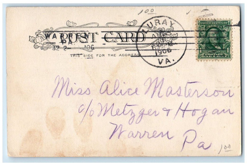 1906 View Of Hanging Rocks Caverns Of Luray Virginia VA Antique Posted Postcard
