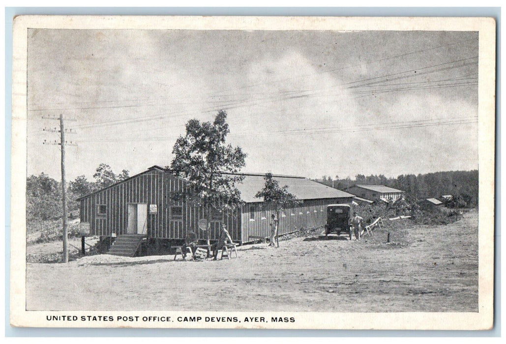 United States Post Office Camp Devens Ayer Massachusetts MA Vintage Postcard