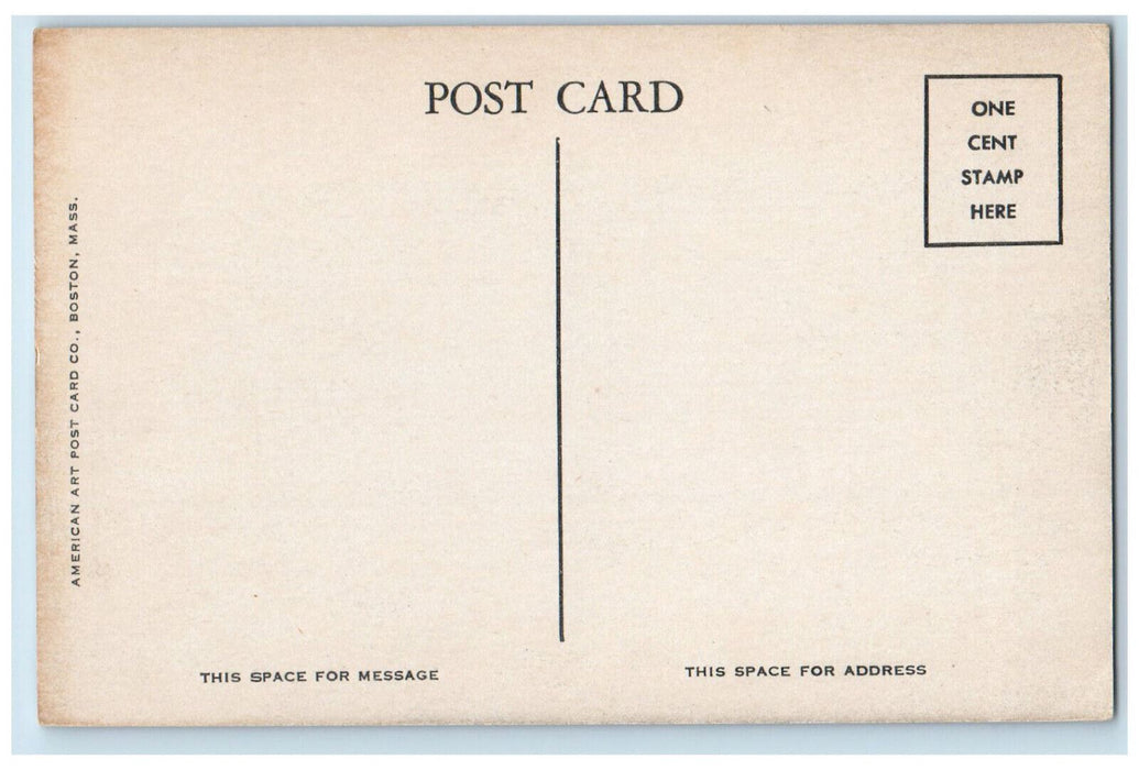 View From Park United States Post Office Framingham Massachusetts MA Postcard