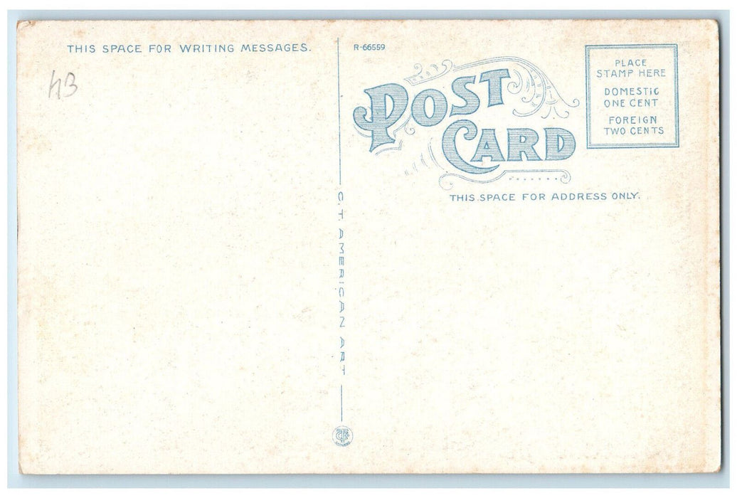 View Of United States Post Office Cars Scene Plymouth Massachusetts MA Postcard