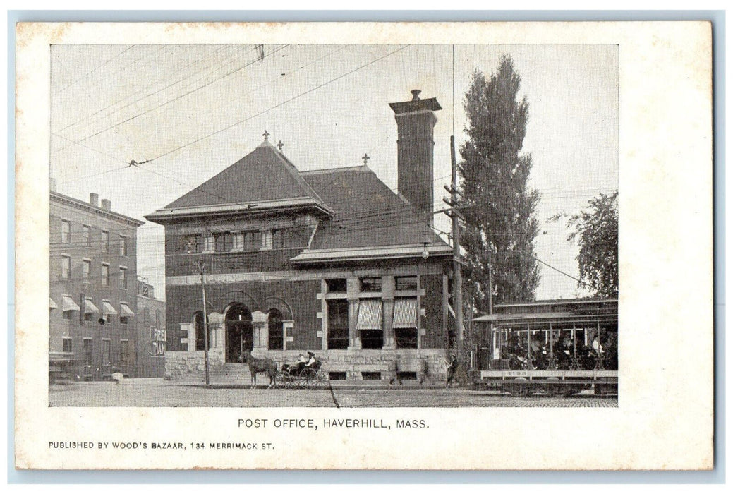 United States Post Office Horse Carriage Haverhill Massachusetts MA Postcard