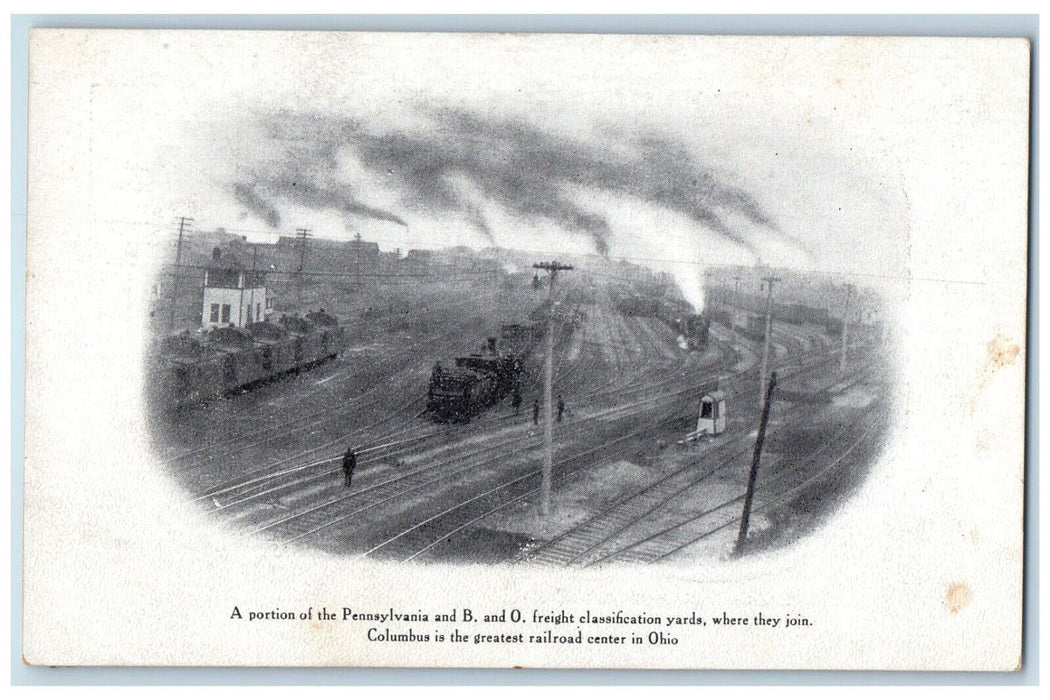 Pennsylvania And B. And O.  Freight Classification Yards Columbus OH Postcard