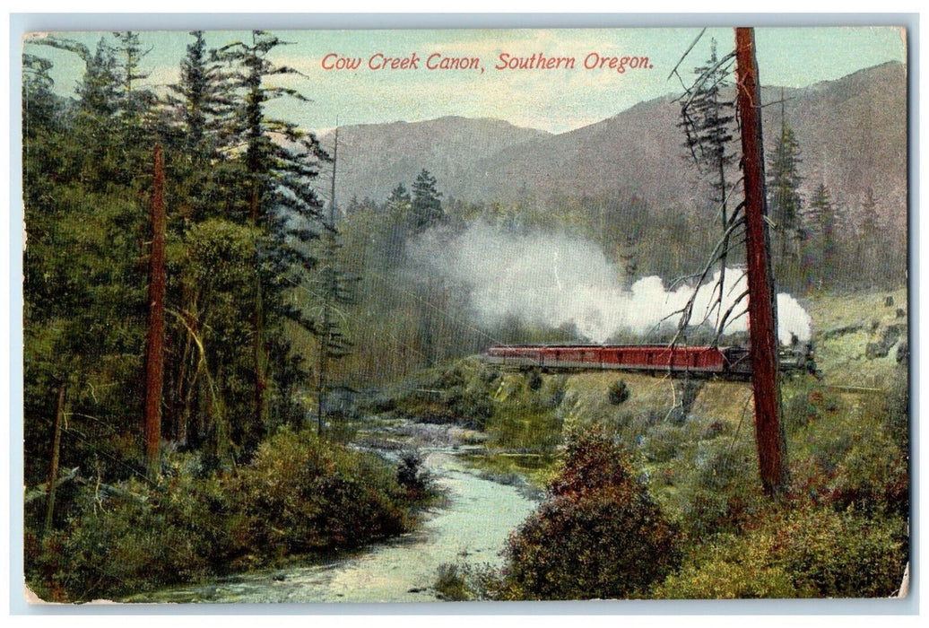 1911 Scenic View Cow Creek Cannon Southern Portland Oregon OR Antique Postcard