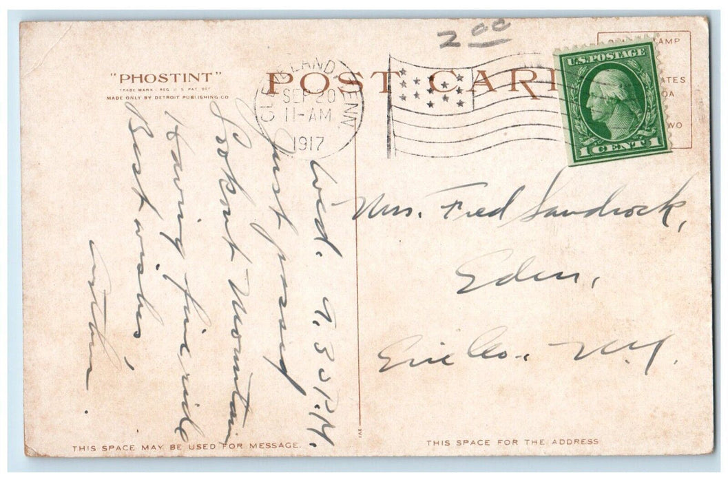 1917 The Snodgrass House Wagon Chickamauga Georgia GA Phostint Antique Postcard