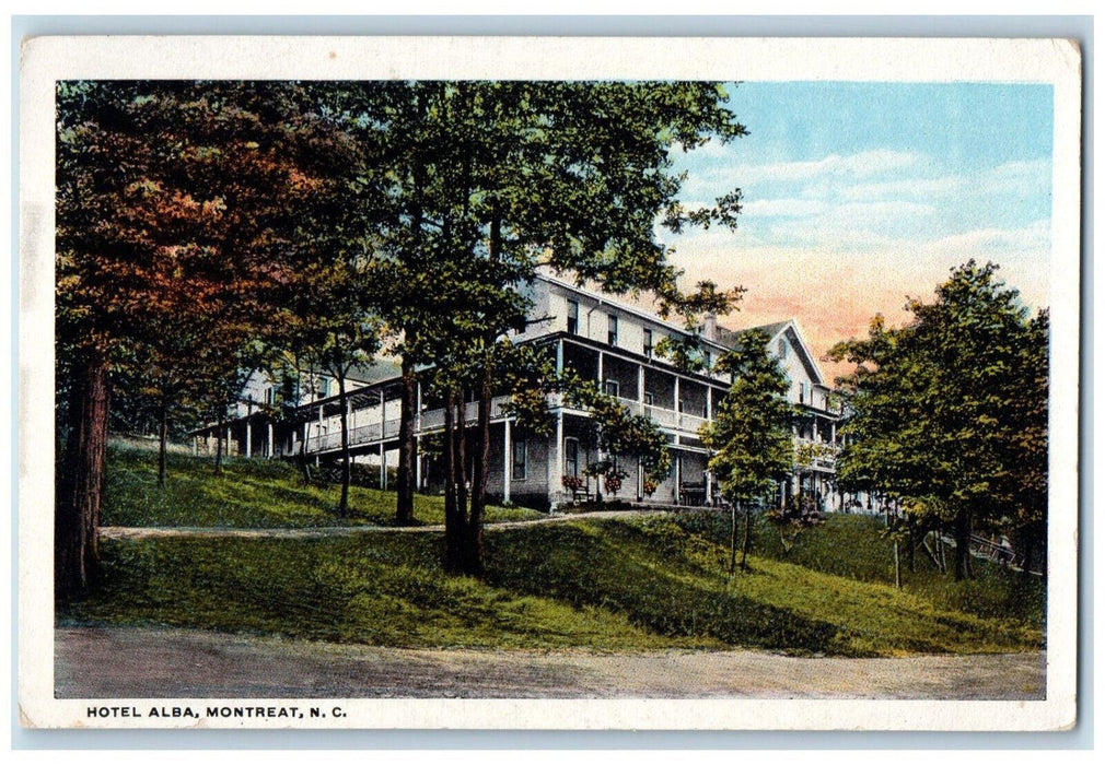 c1930's Hotel Alba Montreat North Carolina NC Unposted Antique Postcard