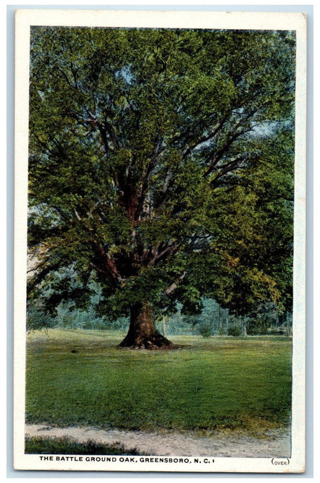 c1920's The Battle Ground Oak Greensboro North Carolina NC Antique Postcard