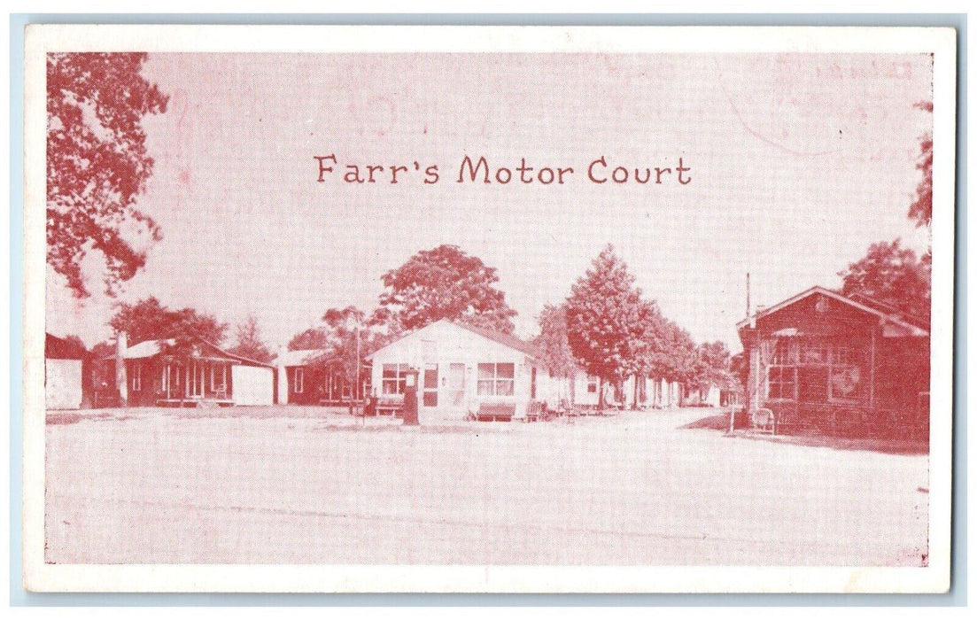 c1910's Farr's Motor Court Roadside Savannah Georgia GA Antique Postcard