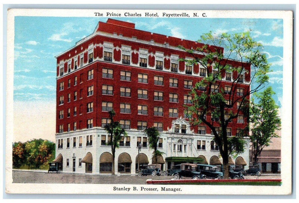 c1940's The Prince Charles Hotel Fayetteville North Carolina NC Postcard