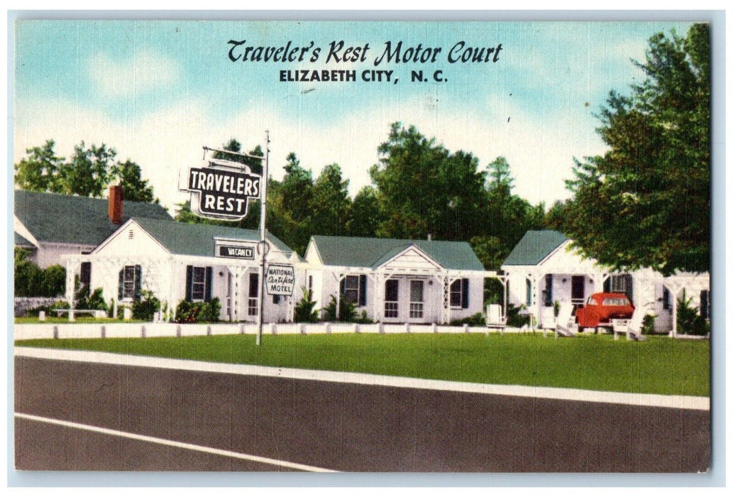 c1940's Traveler's Rest Motor Court Elizabeth City North Carolina NC Postcard