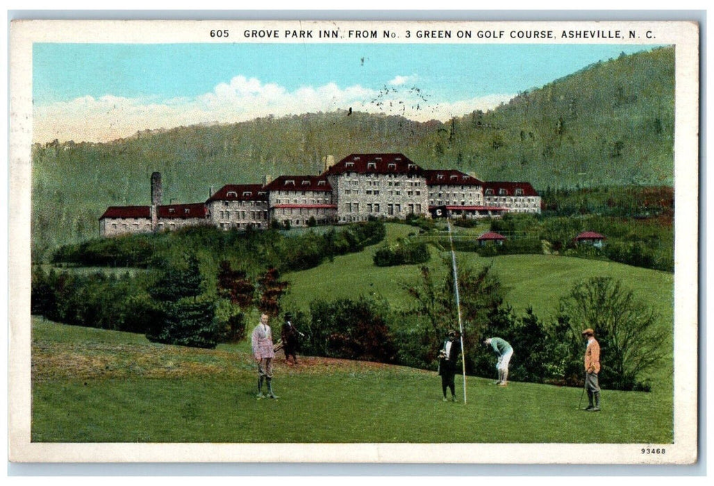 1931 Grove Park Inn Golf Course Asheville North Carolina NC Postcard