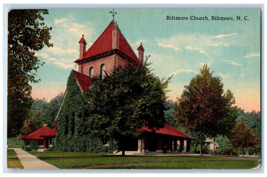 c1910 Biltmore Church Biltmore North Carolina NC Antique Unposted Postcard