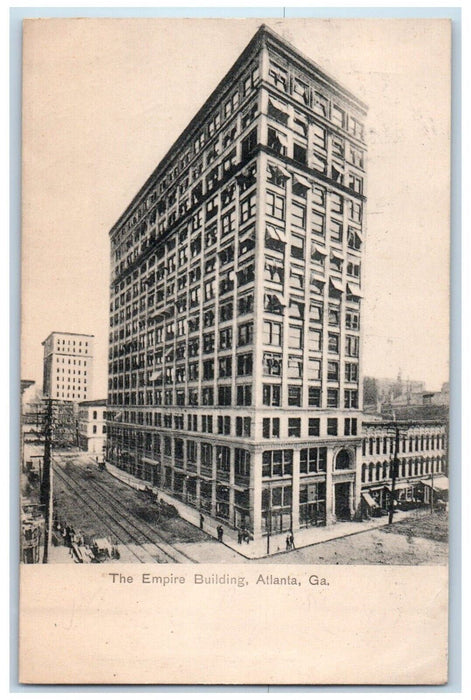 1907 The Empire Building Dirt Road Atlanta Georgia GA Posted Antique Postcard