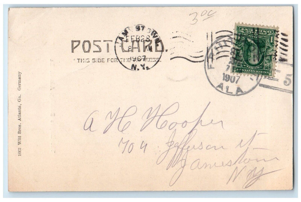 1907 The Empire Building Dirt Road Atlanta Georgia GA Posted Antique Postcard