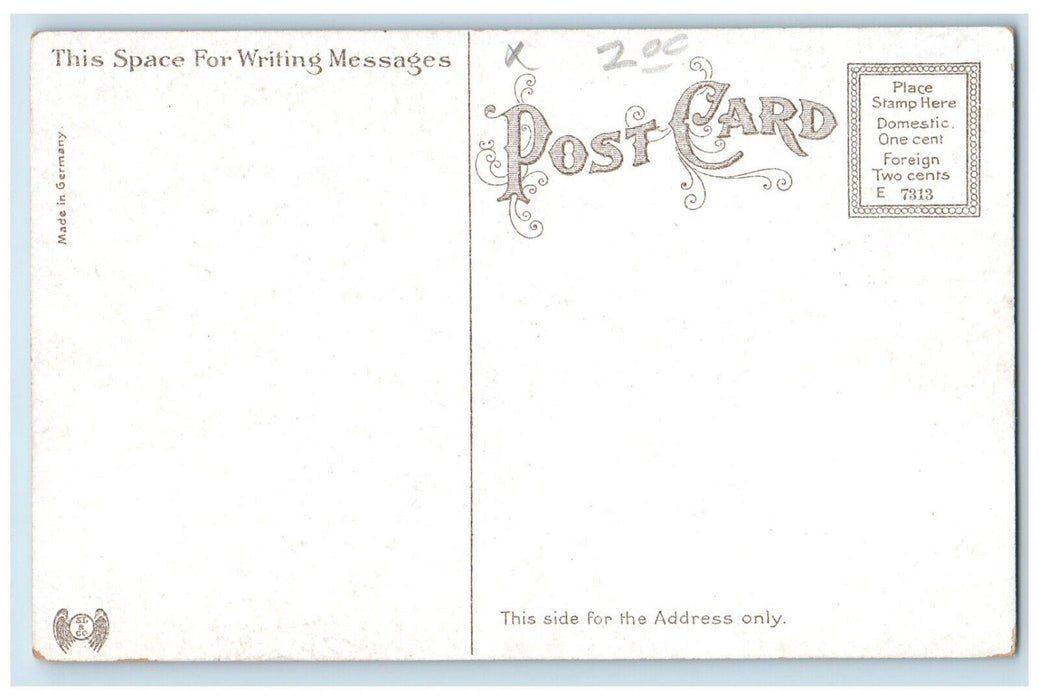 c1910's First Baptist Church Scene Street Atlanta Georgia GA Antique Postcard