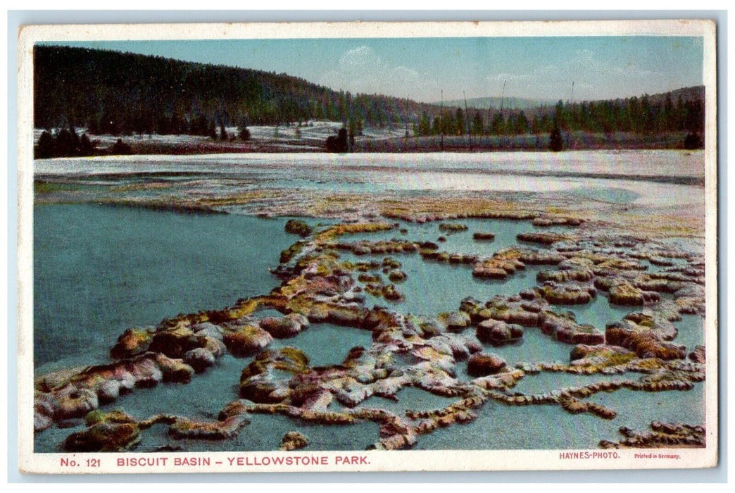 c1910's View Of Biscuit Basin Yellowstone Park Wyoming WY, Haynes Photo Postcard