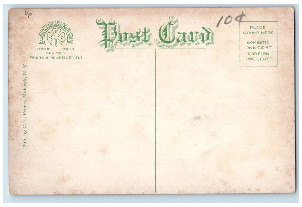 An Autumn Day On The Narrows Third Fourth Lakes Boat Adirondacks NY Postcard