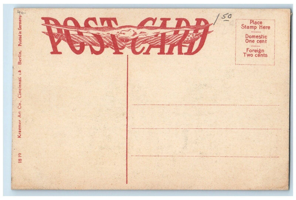 c1910's Entrance East Hill Cemetery Dirt Road Rushville Indiana IN Postcard