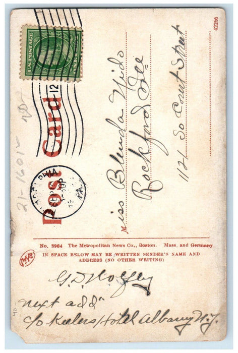c1910's Launching Of The USAB Illinois At Cramps Philadelphia PA Postcard