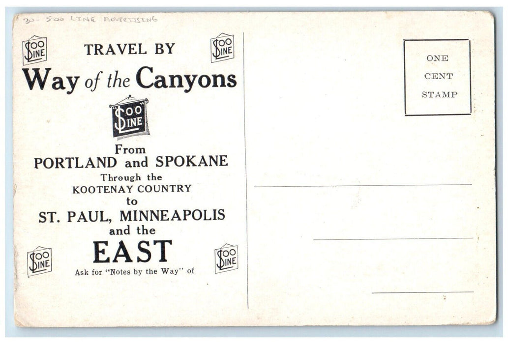 View Of Loring Park Lake Minneapolis Minnesota MN Soo Line Advertising Postcard