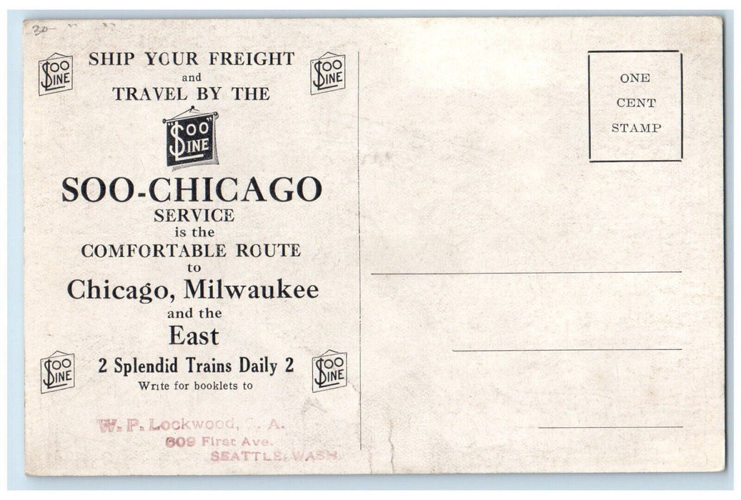 Interstate Park St. Croix Falls Wisconsin WI Soo Line Advertising Postcard