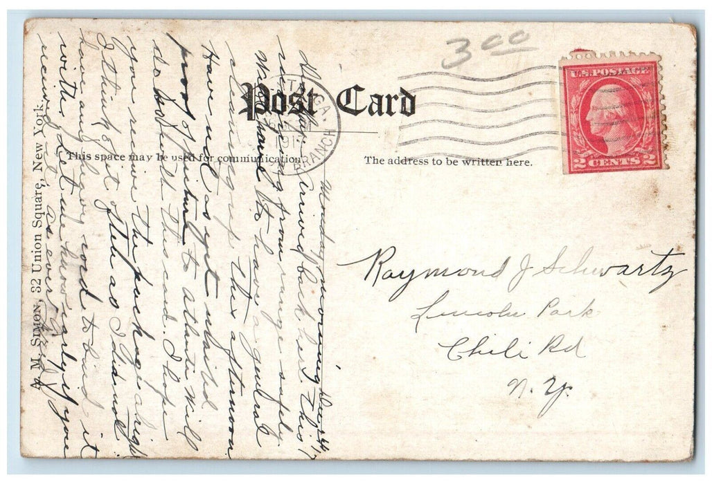 1917 Typical Barracks Camp Gordon Atlanta Georgia GA Posted Antique Postcard