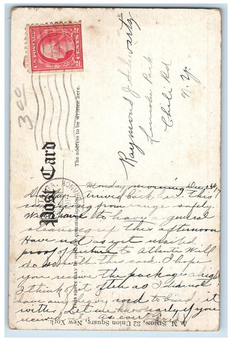 1917 Typical Barracks Camp Gordon Atlanta Georgia GA Posted Antique Postcard