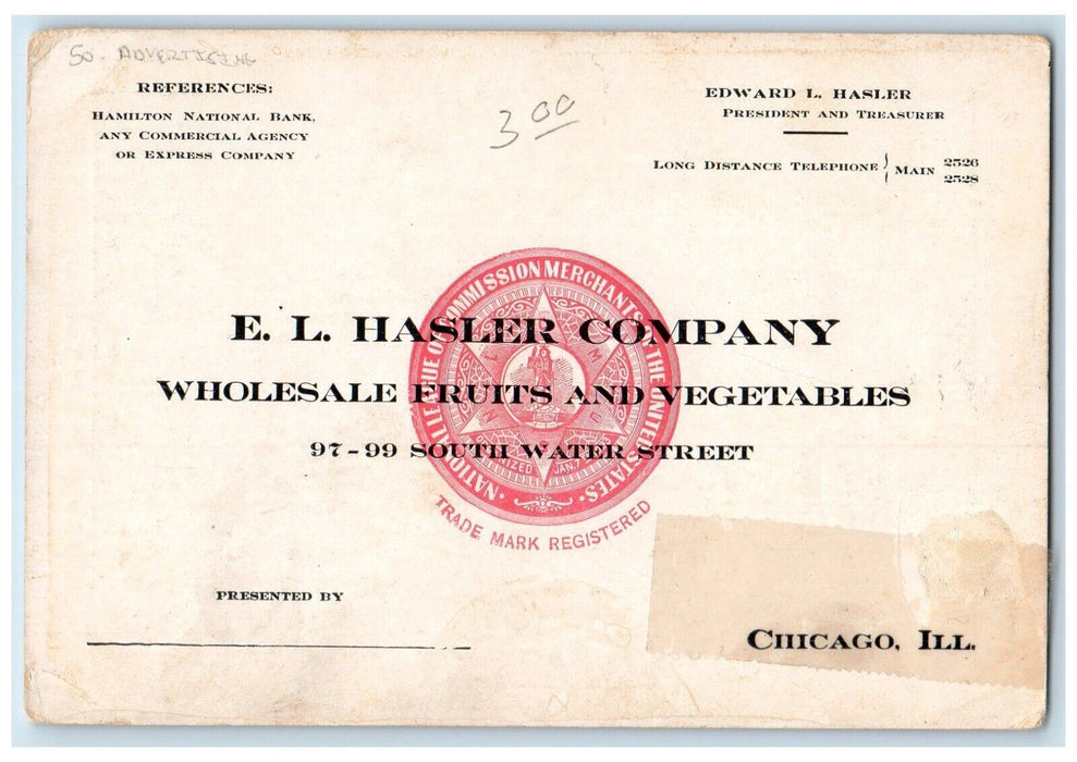 Two Large Stores State And Dearborn Sts Market EL Hasler Co Advertising Postcard