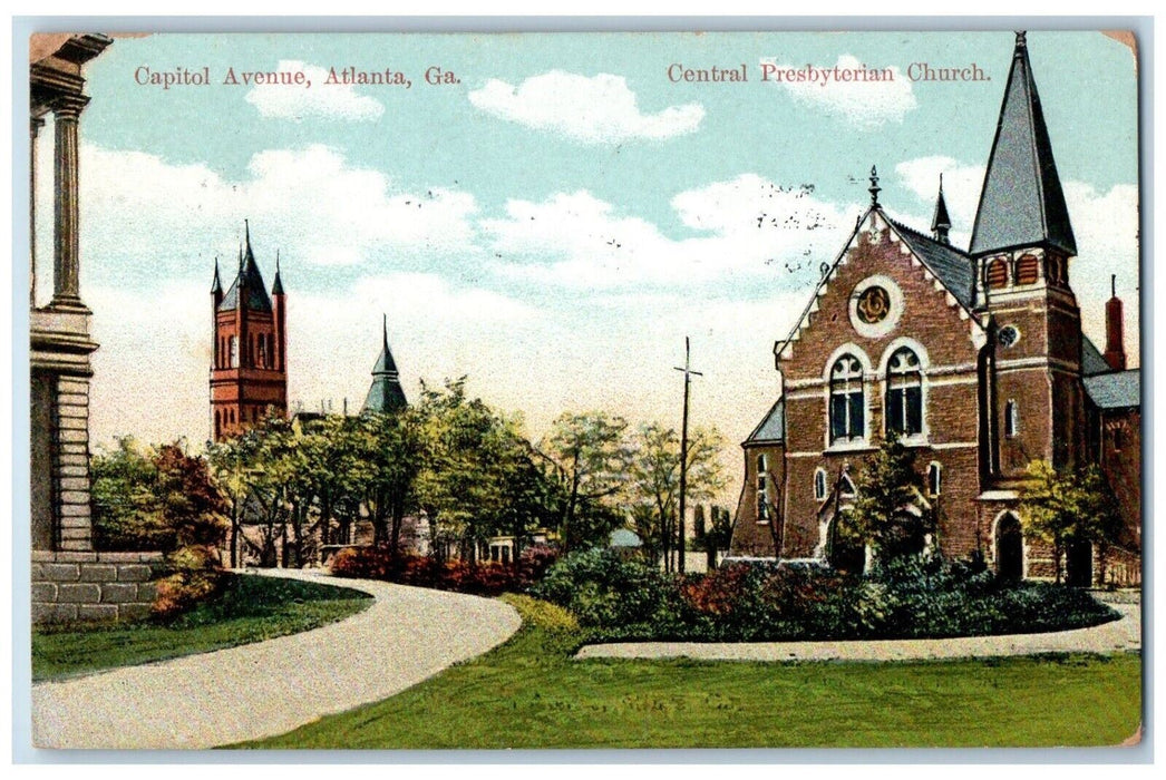 1909 Central Presbyterian Church Capitol Avenue Atlanta Georgia GA Postcard