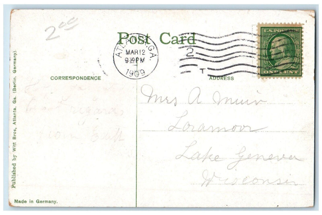 1909 Central Presbyterian Church Capitol Avenue Atlanta Georgia GA Postcard