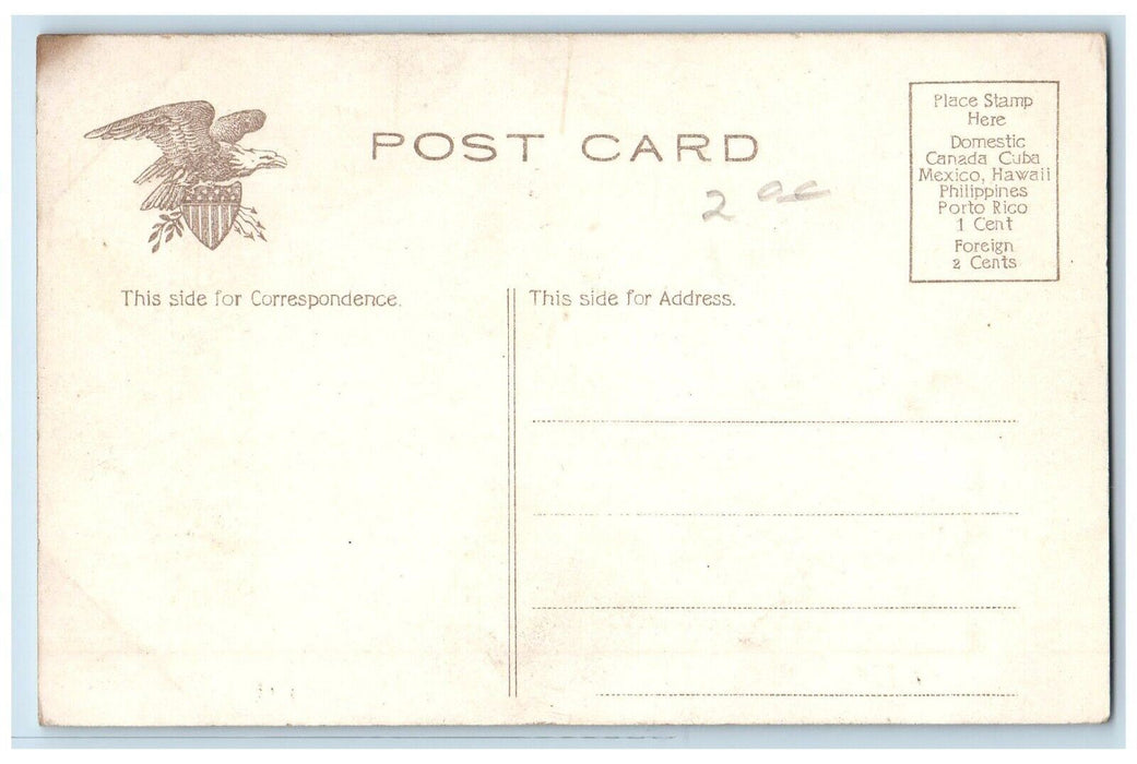 c1910 State Capitol Atlanta Georgia GA Georgia Constitution Logo Postcard