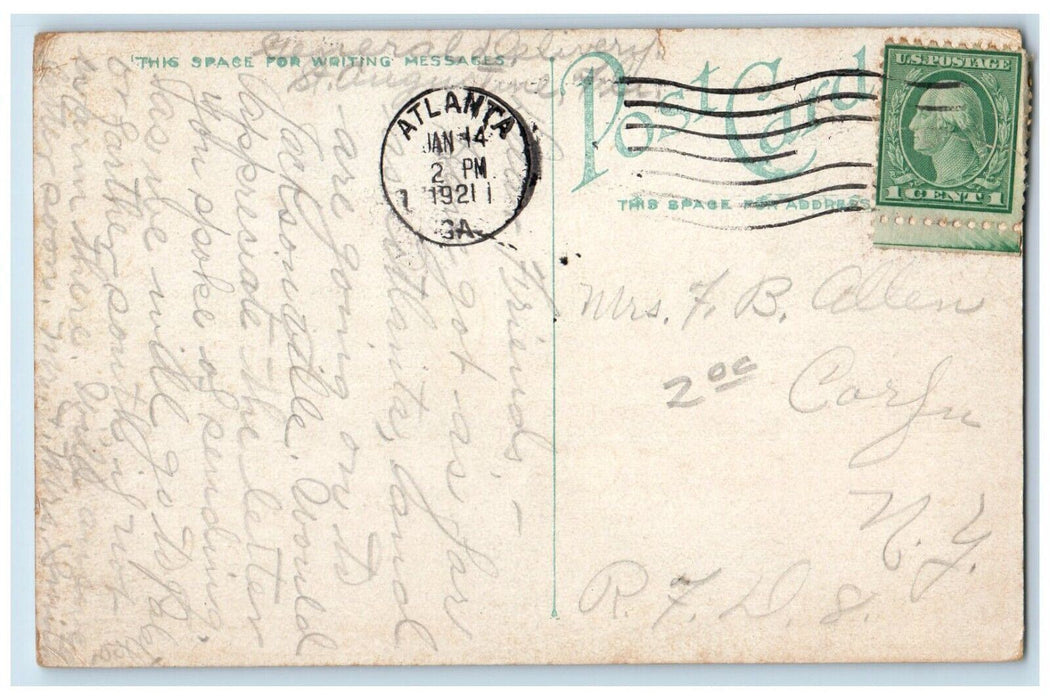 1921 On Parade Grounds Camp Gordon Atlanta Georgia GA Antique Postcard