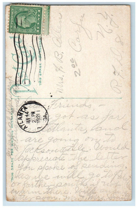 1921 On Parade Grounds Camp Gordon Atlanta Georgia GA Antique Postcard