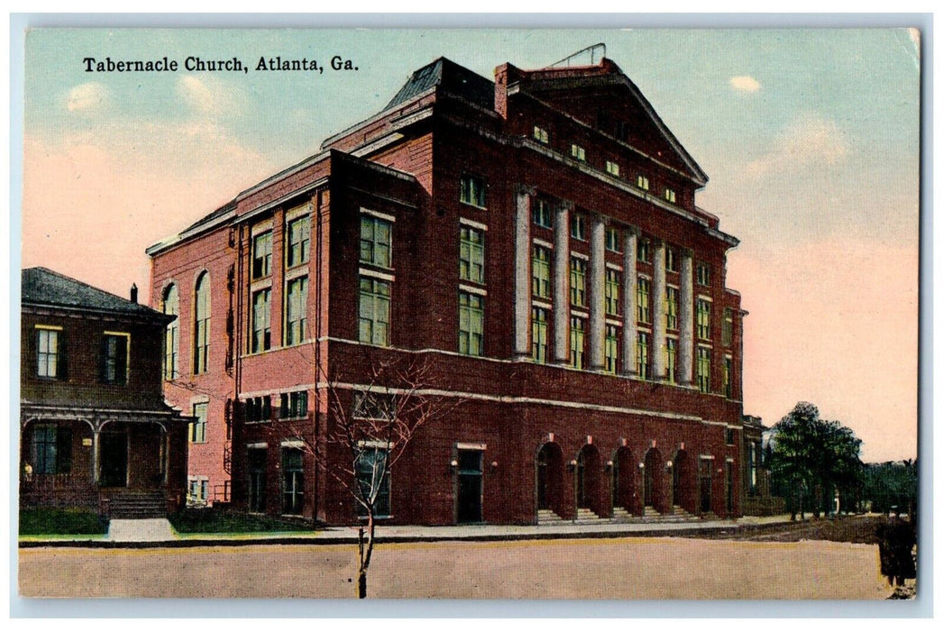 c1910 Tabernacle Church Atlanta Georgia GA Unposted Antique Postcard