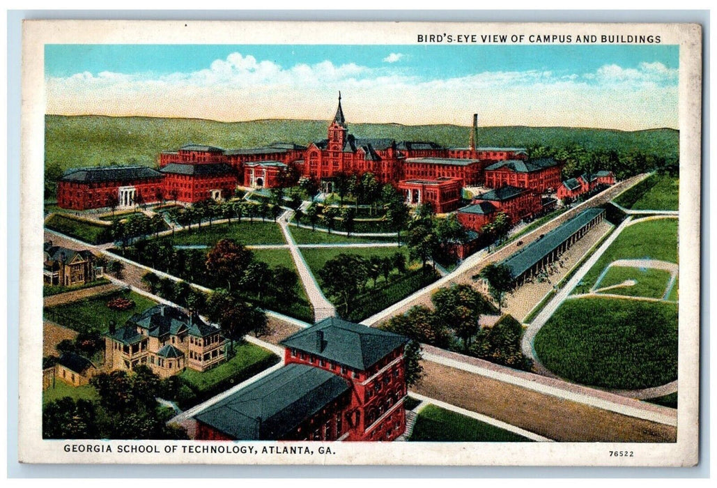 c1920's Georgia School of Technology Campus Buildings Atlanta GA Postcard