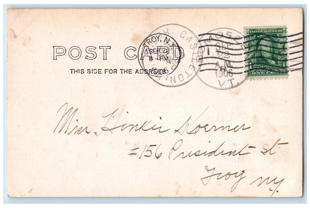 1906 Farm Residence Barn Castleton Bomoseen Vermont VT RPPC Photo Postcard