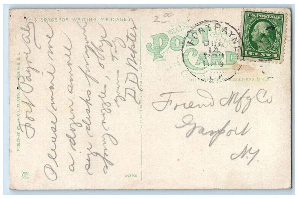 1913 Ansley Park Finest Residence District Atlanta Georgia GA Postcard