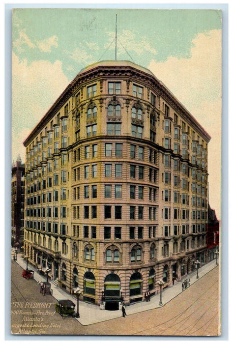 1914 The Piedmont Hotel Atlanta's Largest and Leading Hotel Georgia GA Postcard