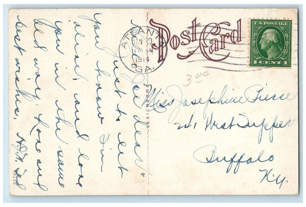 1914 The Piedmont Hotel Atlanta's Largest and Leading Hotel Georgia GA Postcard